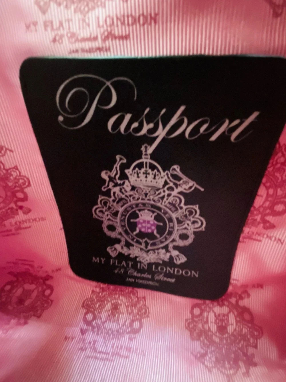 My Flat in London Black Quilted Satchel with Pink Bow and Crystal Crown